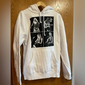 Taylor Swift The Eras Tour Collage White Hoodie